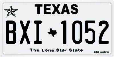 TX license plate BXI1052