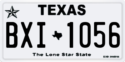TX license plate BXI1056