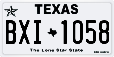 TX license plate BXI1058