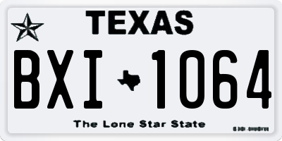 TX license plate BXI1064