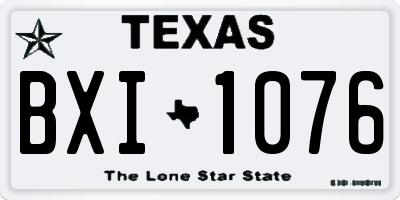 TX license plate BXI1076