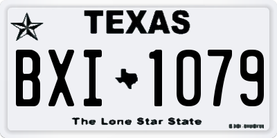 TX license plate BXI1079