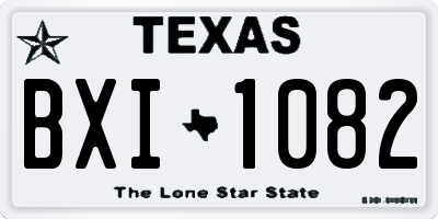 TX license plate BXI1082