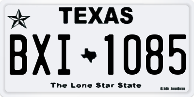 TX license plate BXI1085