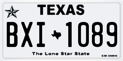 TX license plate BXI1089