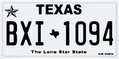 TX license plate BXI1094
