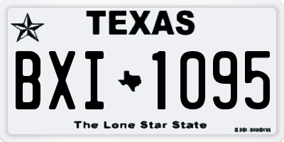 TX license plate BXI1095