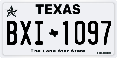 TX license plate BXI1097