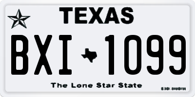 TX license plate BXI1099