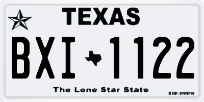 TX license plate BXI1122