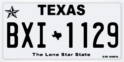 TX license plate BXI1129