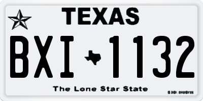TX license plate BXI1132