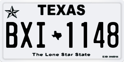 TX license plate BXI1148