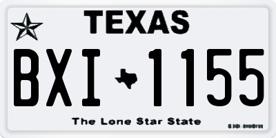 TX license plate BXI1155