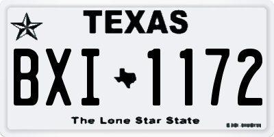 TX license plate BXI1172