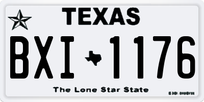 TX license plate BXI1176