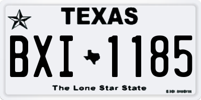 TX license plate BXI1185