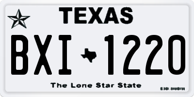 TX license plate BXI1220