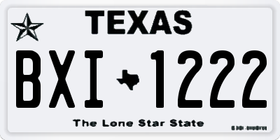 TX license plate BXI1222