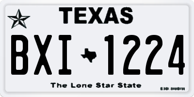 TX license plate BXI1224