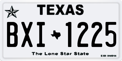 TX license plate BXI1225