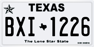 TX license plate BXI1226