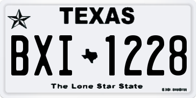 TX license plate BXI1228