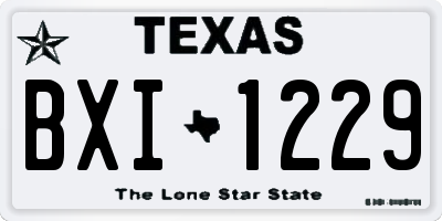 TX license plate BXI1229