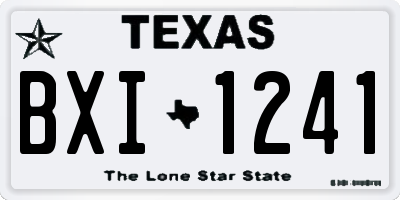 TX license plate BXI1241