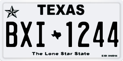 TX license plate BXI1244