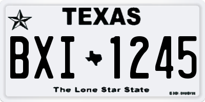 TX license plate BXI1245