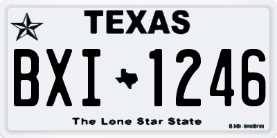 TX license plate BXI1246