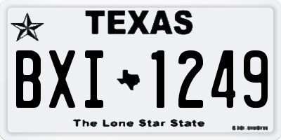 TX license plate BXI1249