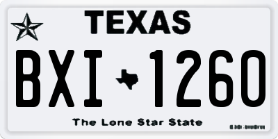 TX license plate BXI1260