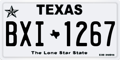 TX license plate BXI1267