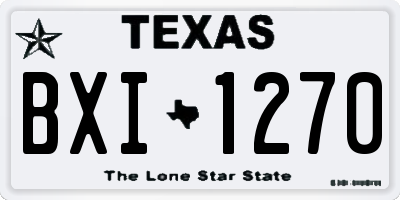 TX license plate BXI1270