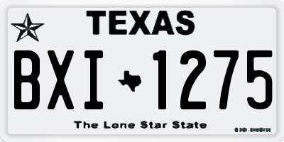 TX license plate BXI1275
