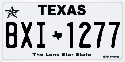TX license plate BXI1277