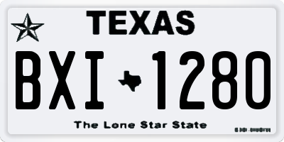 TX license plate BXI1280