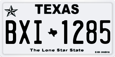 TX license plate BXI1285
