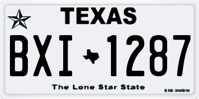 TX license plate BXI1287