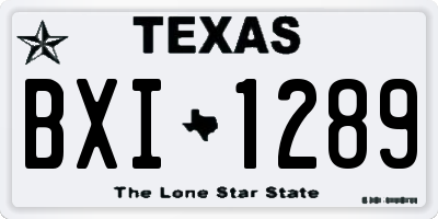 TX license plate BXI1289