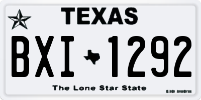 TX license plate BXI1292