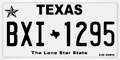 TX license plate BXI1295