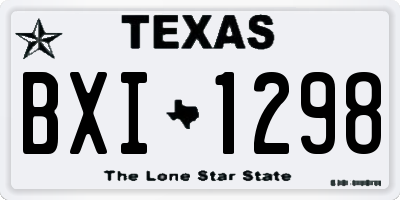 TX license plate BXI1298
