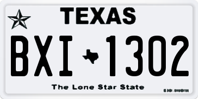 TX license plate BXI1302