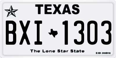 TX license plate BXI1303