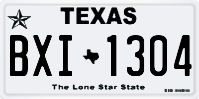 TX license plate BXI1304