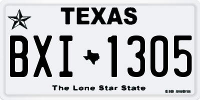 TX license plate BXI1305