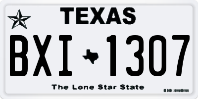 TX license plate BXI1307